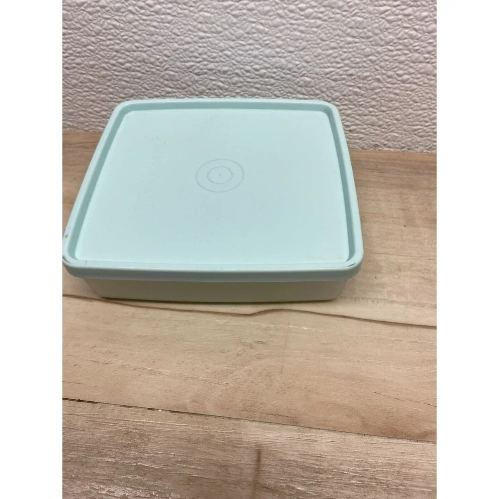 Vintage Tupperware Sanwich Container Sqare #670-33 With Lid # 671-29